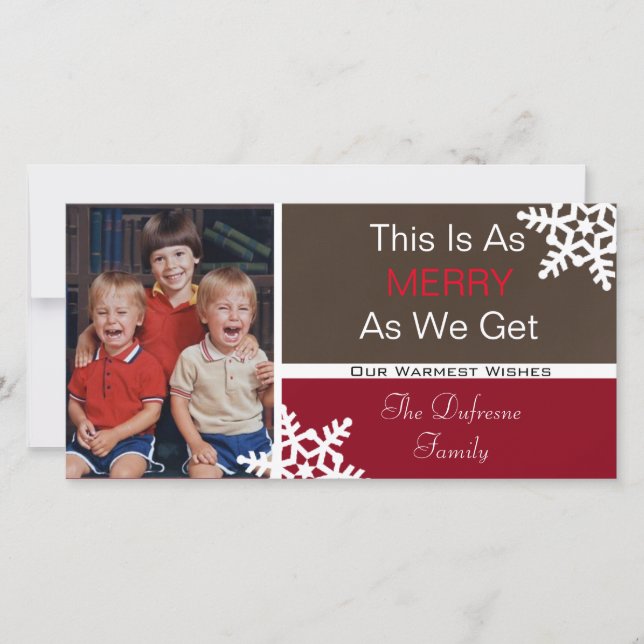 Cartão De Festividades Isto É Tão Feliz Quanto Temos" Vertical Pic Natal (Frente)