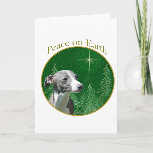 Cartão De Festividades Italian Greyhound Peace (Frente)