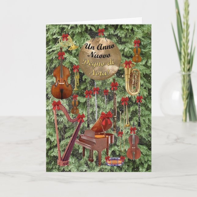 Cartão De Festividades Italian Happy New Year (Frente)
