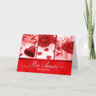 Cartão De Festividades Italian Language Romantic Valentine in Red