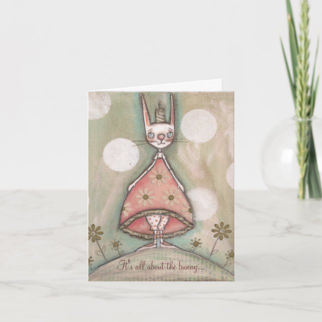 Cartão De Festividades It's All About the Bunny (Frente)
