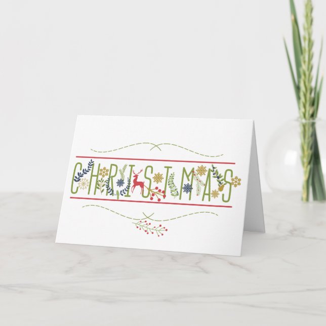 Cartão De Festividades It's Christmas Holiday Greeting Card (Frente)