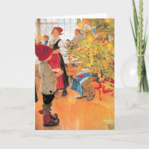 Cartão De Festividades It's Christmas Time Again - Boy Looking at Tree