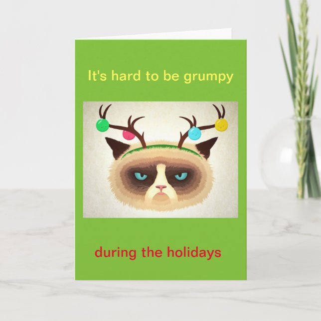 Cartão De Festividades It's hard to be grumpy greeting card (Frente)