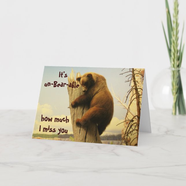 Cartão De Festividades It's un-Bear-able Greeting Card (Frente)