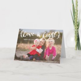 Cartão De Festividades Ivory Elegant - Foto De Férias E Amor Escrito