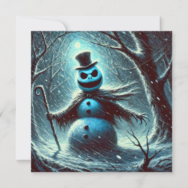 Cartão De Festividades Jack Frost Snowman Natal (Frente)
