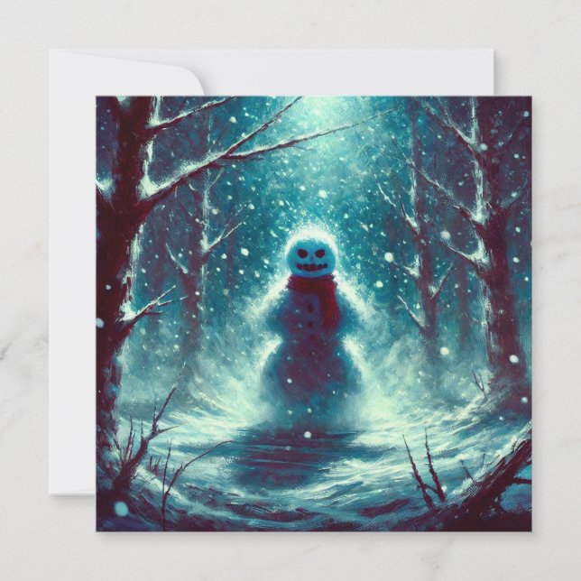 Cartão De Festividades Jack Frost Snowman Natal (Frente)