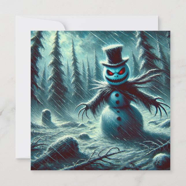 Cartão De Festividades Jack Frost Snowman Natal (Frente)