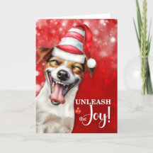Jack Russell Dog Libere o Natal da Alegria