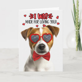 Cartão De Festividades Jack Russell Dog Made for Loving You Valentine