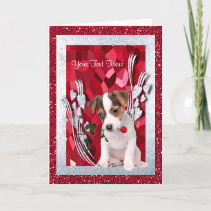 Cartão De Festividades Jack Russell Puppy Personalize a saudação do Namor