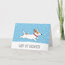 Jack Russell Terrier Deixe que Neve Natal