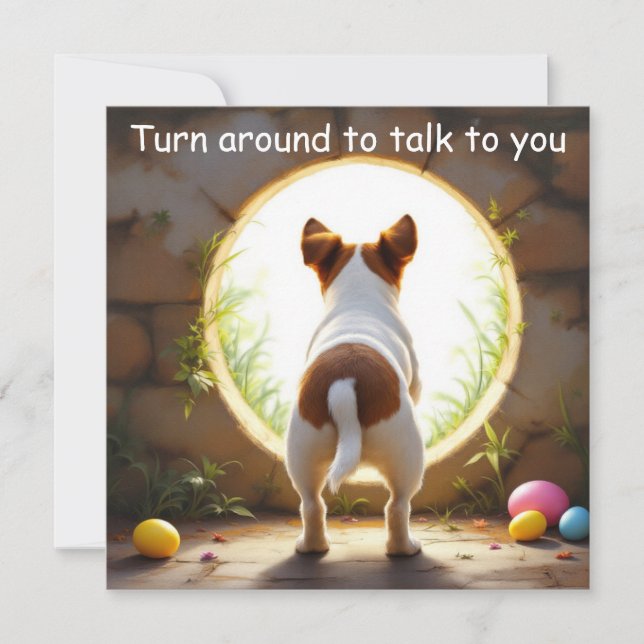 Cartão De Festividades Jack Russell Terrier dog - com o nome da família (Frente)