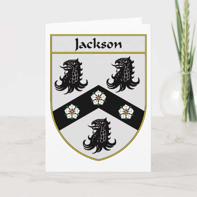 Cartão De Festividades Jackson Coat of Arms/Family Crest (Frente)