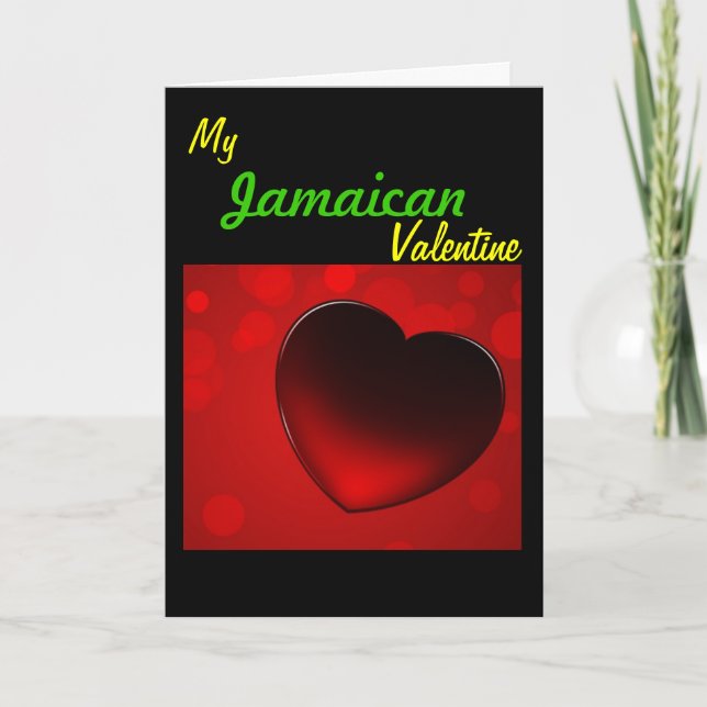 Cartão De Festividades Jamaican Valentines Card (Frente)