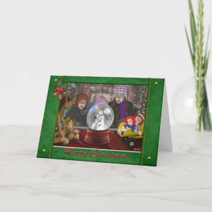 Cartão De Festividades Janela de Natal