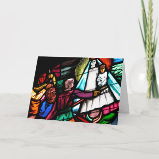 Cartão De Festividades Janela de vitral