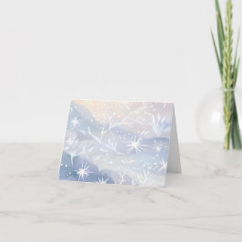 Cartão De Festividades Janela Embaçada | Bela Cena de Inverno Nevando