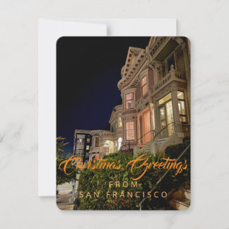 Cartão De Festividades Janelas festivas de damas pintadas em São Francisc