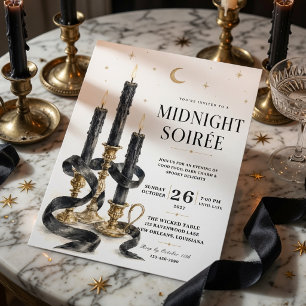 Cartão De Festividades Jantar de Halloween à Meia-Noite Soirée