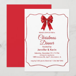 Cartão De Festividades Janto de Natal Tradicional do Red Arco