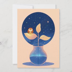 Cartão De Festividades Jardim Bloom Mystic Night Owl