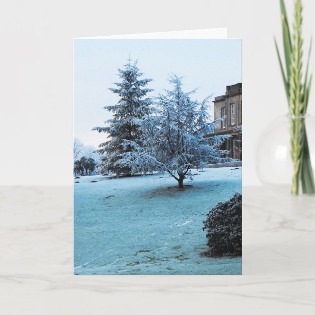 Cartão De Festividades Jardim em uma manhã gelada (Frente)