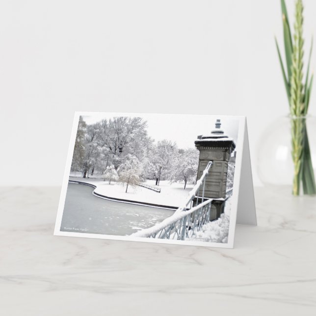 Cartão De Festividades Jardim Público de Boston (Frente)