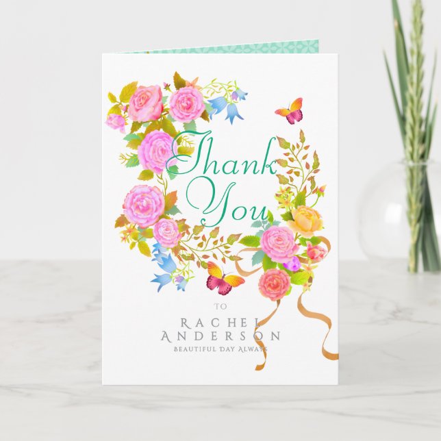 Cartão De Festividades Jardim Sangrento Obrigado (Frente)