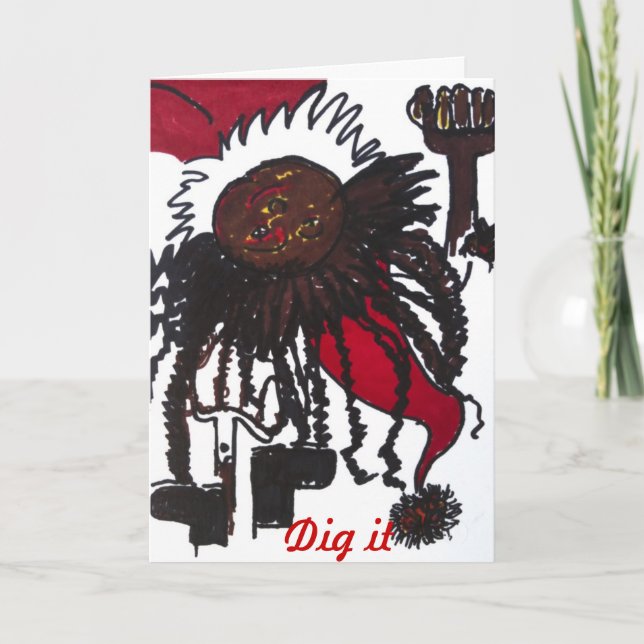 Cartão De Festividades Jardineiro do papai noel (Frente)