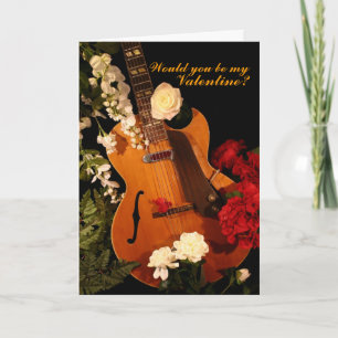 Cartão De Festividades Jazz Guitar Valentine card