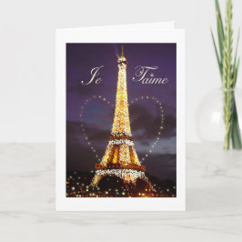 Cartão De Festividades Je T'aime Love From Paris Valentine