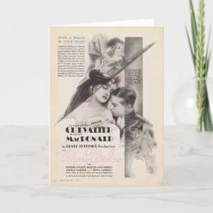 Cartão De Festividades Jeanette MacDonald Feliz Viúva e 1934