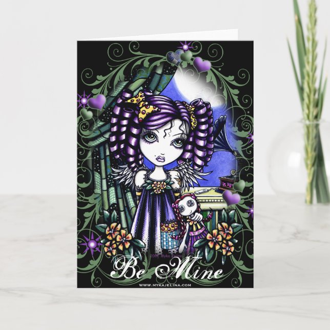 Cartão De Festividades Jenny Cute Valentine Rag Doll Angel Card (Frente)