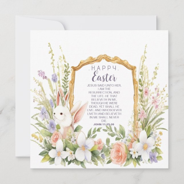 Cartão De Festividades Jesus, a Ressureição e a Páscoa da Vida (Frente)