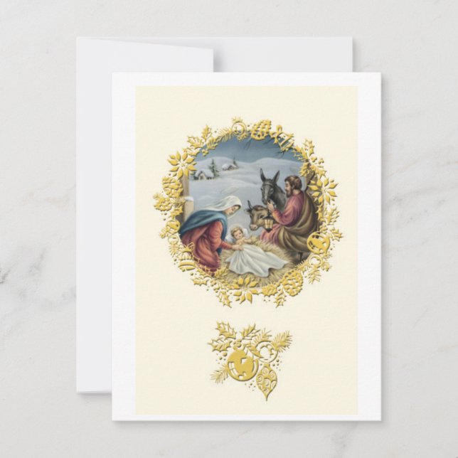 Cartão De Festividades Jesus bebê (Frente)