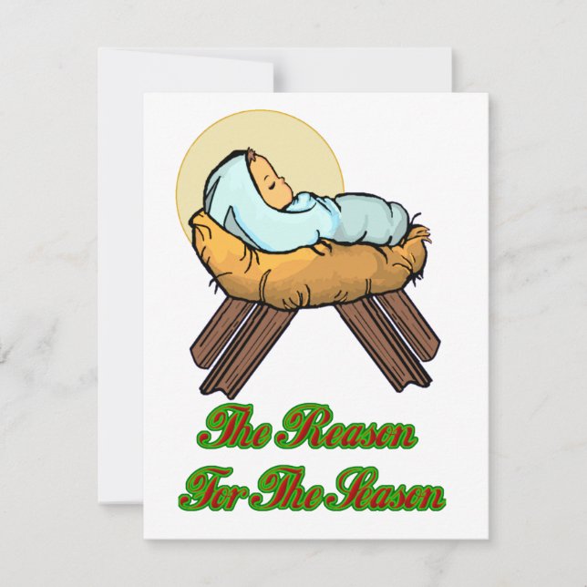 Cartão De Festividades Jesus bebê: (Frente)