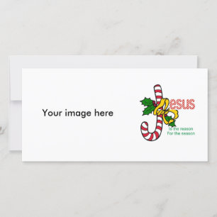 Cartão De Festividades Jesus Candy Cane Photo Card