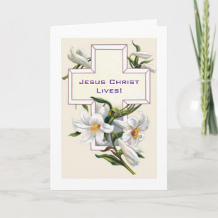 Cartão De Festividades Jesus Cristo vive Páscoa