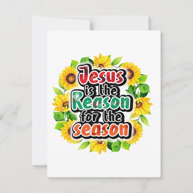 Cartão De Festividades Jesus É A Razão (Frente)