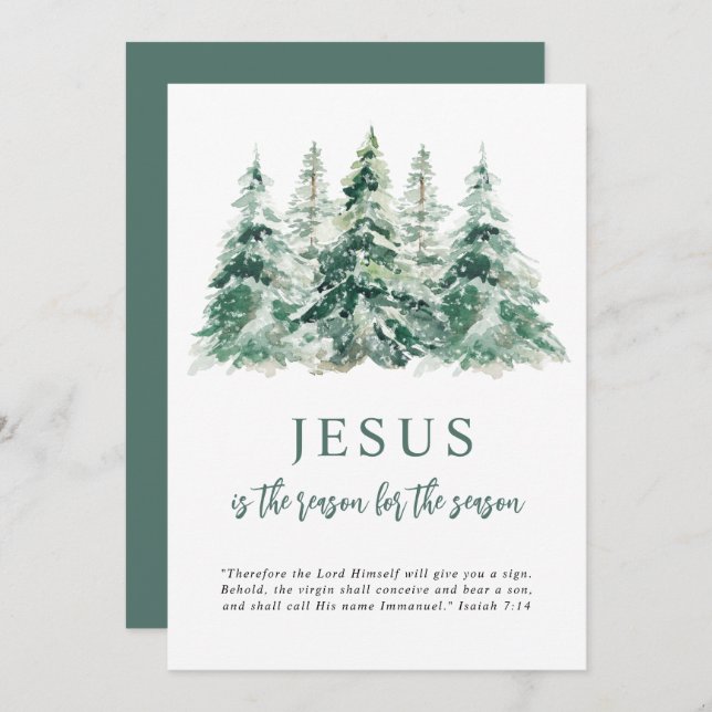 Cartão De Festividades Jesus é a razão do Natal da temporada (Frente/Verso)