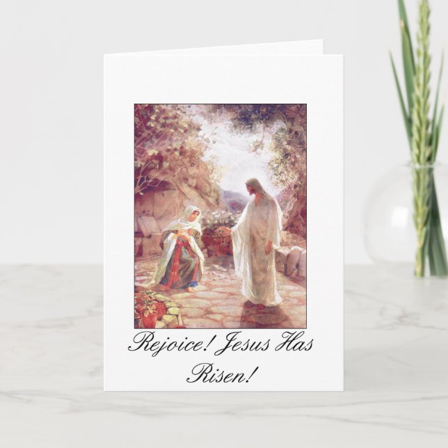 Cartão De Festividades Jesus has Risen Easter Greeting Card (Frente)