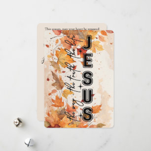 Cartão De Festividades Jesus o Caminho a Verdade a Vida Design de Outono
