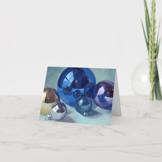 Cartão De Festividades Jewel Tones - ornament art card (Frente)