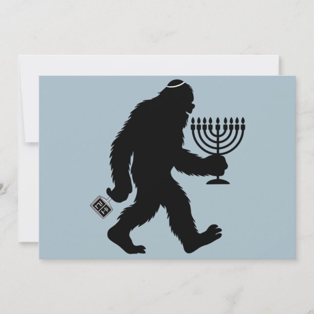 Cartão De Festividades Jewish Bigfoot Hanukkah Chanukah Humor Hilarious (Frente)