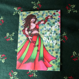 Cartão De Festividades Jingle all the Way Belly Dancer Cards