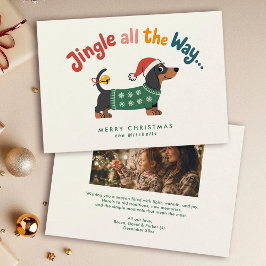 Cartão De Festividades Jingle All the Way – Foto da Família com Suéter de