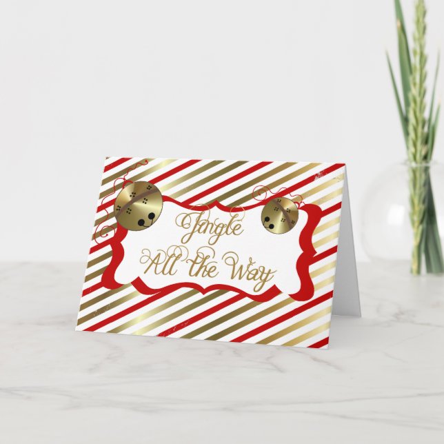 Cartão De Festividades Jingle All Way Christmas Greeting Card (Frente)