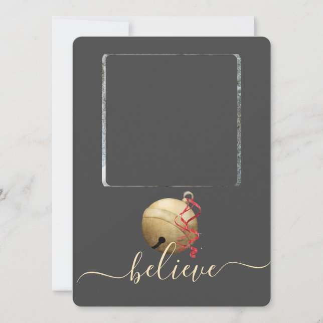 CARTÃO DE FESTIVIDADES JINGLE BELL, FOTO NATAL (Frente)